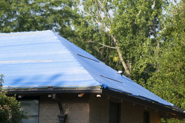 Roof Tarp Installation