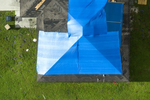 Roof Tarp Installation