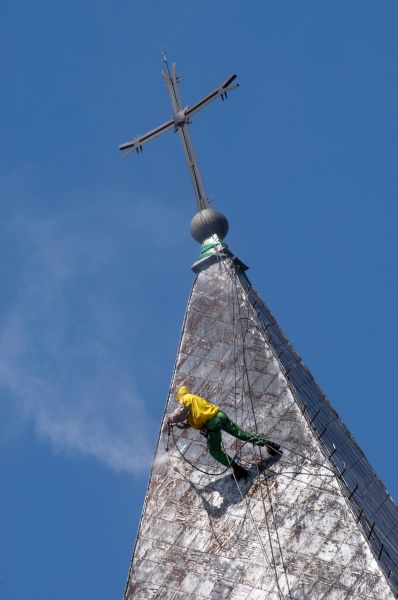 Church Roof Algae Cleaning