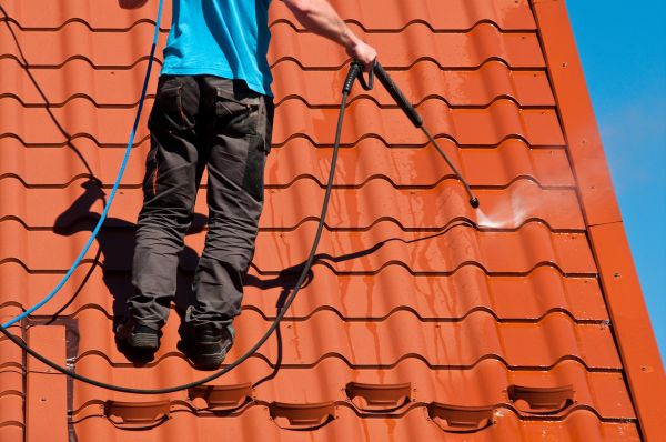 Cabin Roof Power Washing